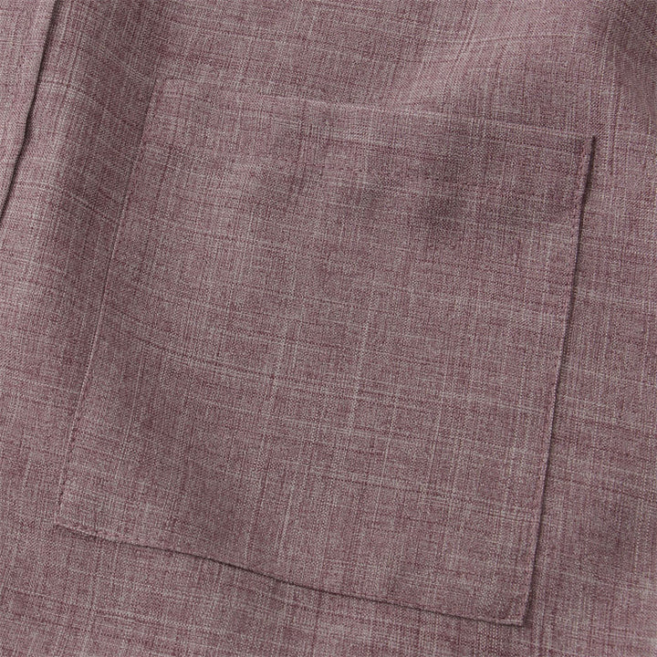 Buddha Stones Sommer Herren Button Plain Kurzarm Baumwollhemd mit Tasche - image 18