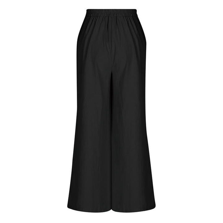 Buddha Stones Retro-Hose aus Baumwolle mit hoher Taille und weitem Bein für Damen mit Taschen - image 5