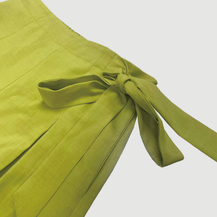 Buddha Stones Frühlings-Freizeithose im Retro-Stil mit Kordelzug, weitem Bein und Taschen - image 4