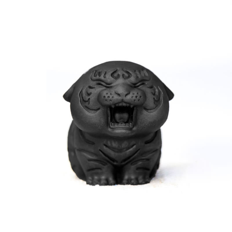 Buddha Stones, Mini-Statue aus süßem Tiger, Eisenpulver, Rostguss, Kunstharz, Heimdekoration
