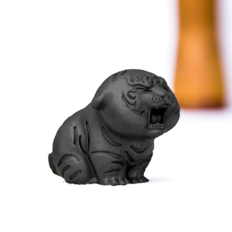 Buddha Stones, Mini-Statue aus süßem Tiger, Eisenpulver, Rostguss, Kunstharz, Heimdekoration