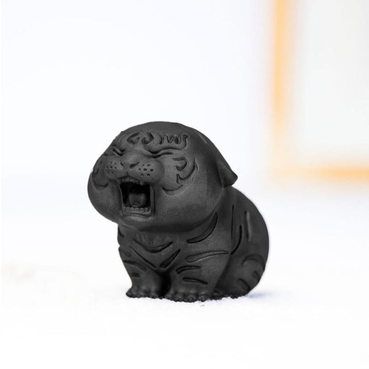 Buddha Stones, Mini-Statue aus süßem Tiger, Eisenpulver, Rostguss, Kunstharz, Heimdekoration