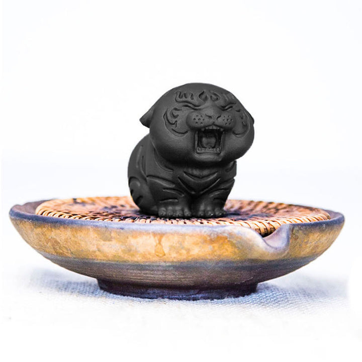 Buddha Stones, Mini-Statue aus süßem Tiger, Eisenpulver, Rostguss, Kunstharz, Heimdekoration