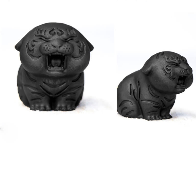 Buddha Stones, Mini-Statue aus süßem Tiger, Eisenpulver, Rostguss, Kunstharz, Heimdekoration