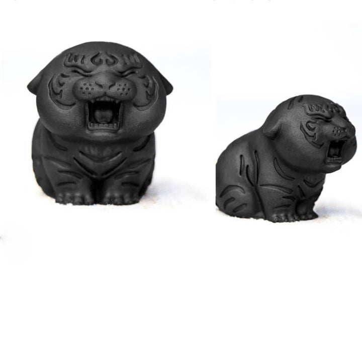 Buddha Stones, Mini-Statue aus süßem Tiger, Eisenpulver, Rostguss, Kunstharz, Heimdekoration