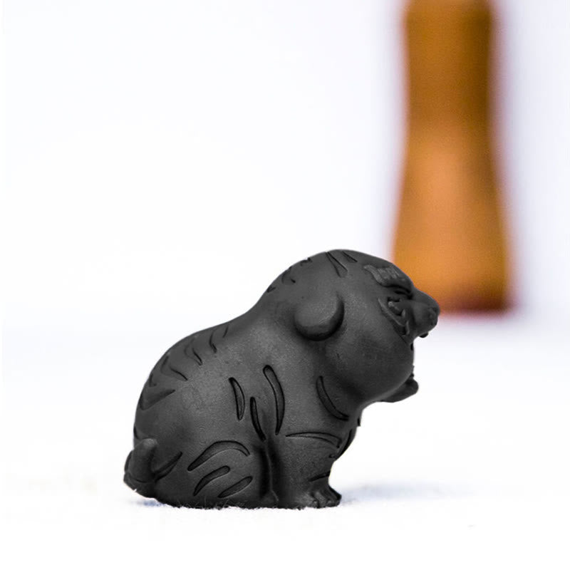 Buddha Stones, Mini-Statue aus süßem Tiger, Eisenpulver, Rostguss, Kunstharz, Heimdekoration