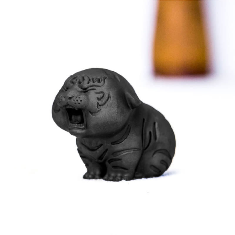 Buddha Stones, Mini-Statue aus süßem Tiger, Eisenpulver, Rostguss, Kunstharz, Heimdekoration