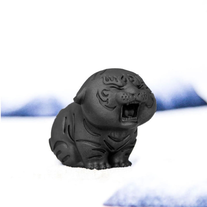 Buddha Stones, Mini-Statue aus süßem Tiger, Eisenpulver, Rostguss, Kunstharz, Heimdekoration
