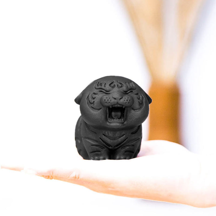 Buddha Stones, Mini-Statue aus süßem Tiger, Eisenpulver, Rostguss, Kunstharz, Heimdekoration