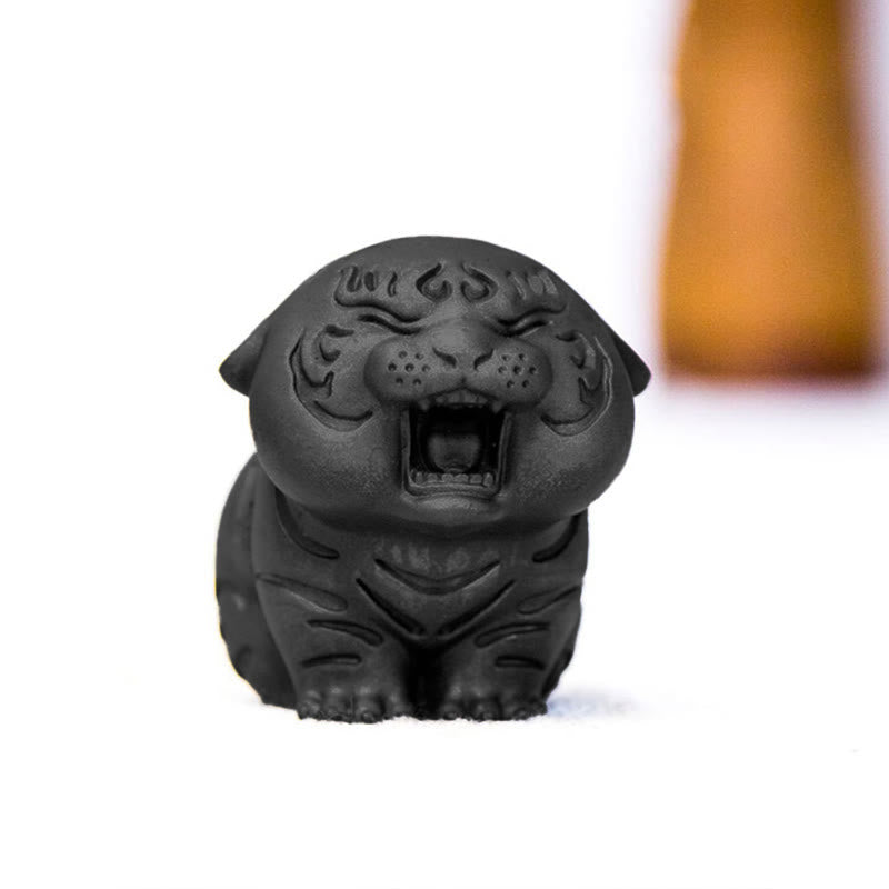 Buddha Stones, Mini-Statue aus süßem Tiger, Eisenpulver, Rostguss, Kunstharz, Heimdekoration
