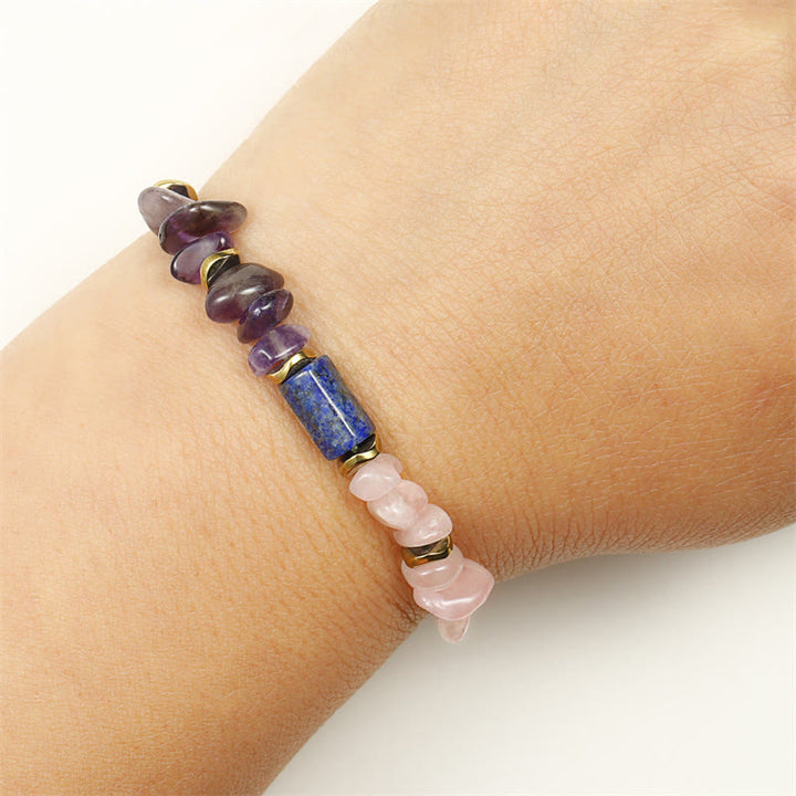 Buddha Stones ​​– Spirituelles Armband für beste Freunde für immer: Amethyst, Rosenquarz, Lapislazuli und Lazuli - image 10