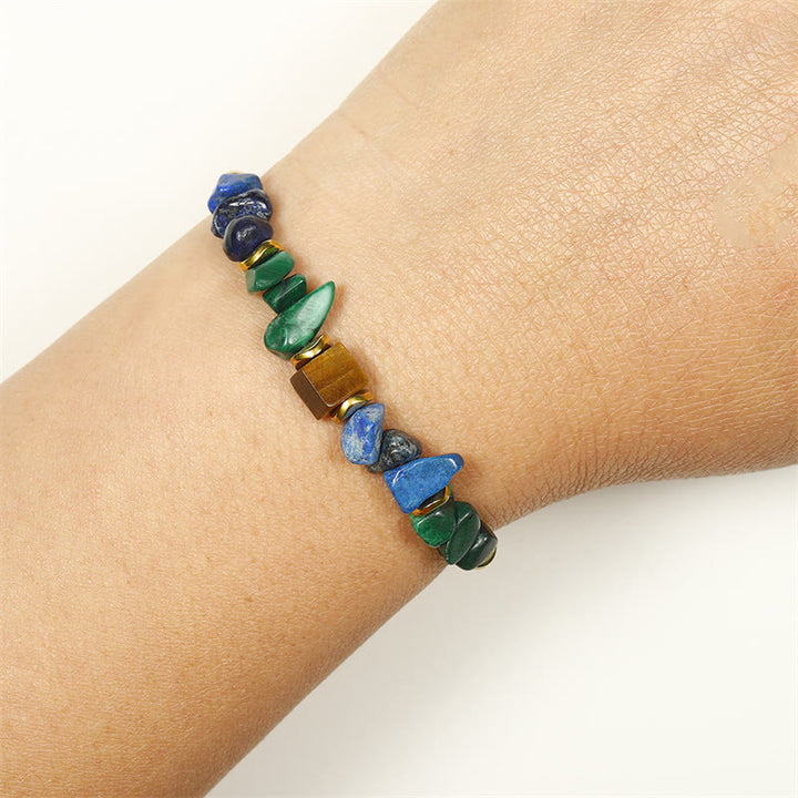 Buddha-Stein, Malachit, Tigerauge, Lapislazuli – Armband gegen Angstzustände - image 5