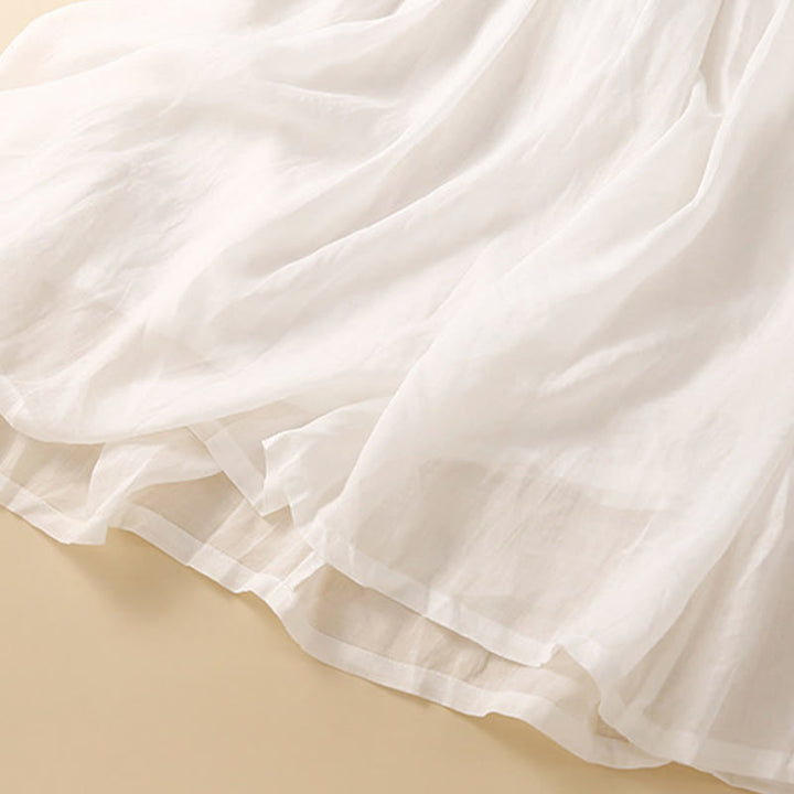 Buddha Stones Damenrock mit Schnürung, elastischer Taille und Taschen - image 14