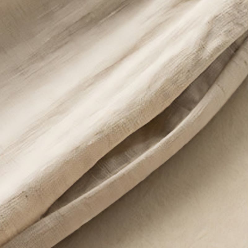 Buddha Stones Lässige Stickerei Böhmisches Muster Kordelzug Baumwolle Leinen Damen Weite Beinhose mit Taschen - image 3