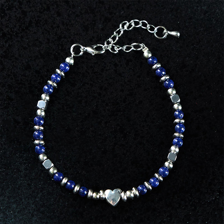 Buddha Stones aus Natursteinen: Amazonit, Amethyst, Lapislazuli, Rosenquarz – Herzförmiges Armband für positive Balance - image 16
