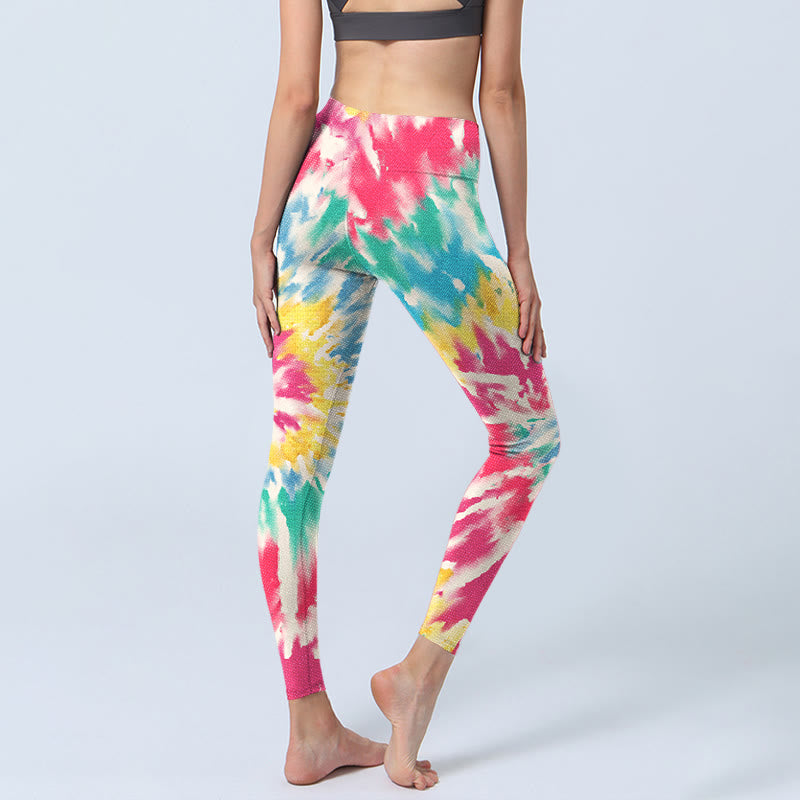 Buddha Stones Spiral Shape Print Übungsleggings Damen Yogahose - image 4