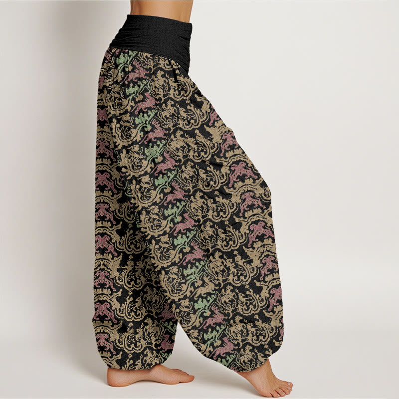 Buddha Stones Animal Stripes Design Damen Haremshose mit elastischer Taille - image 3