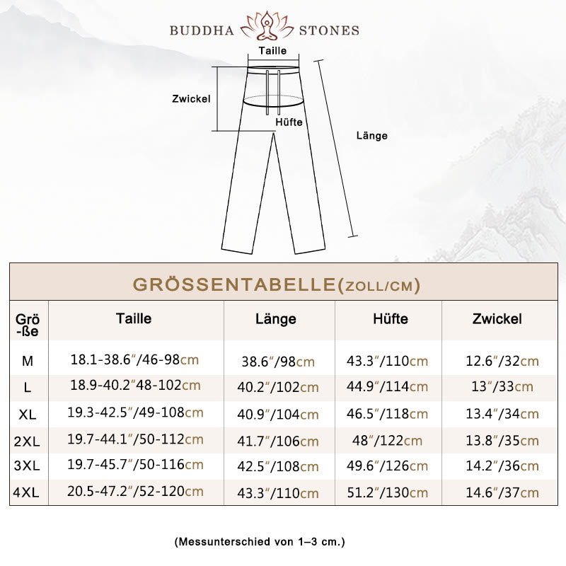 Buddha Stones Tang Froschknopf Dreiviertelärmel Hemd Weite Hose Baumwolle Leinen Herrenanzug - image 4