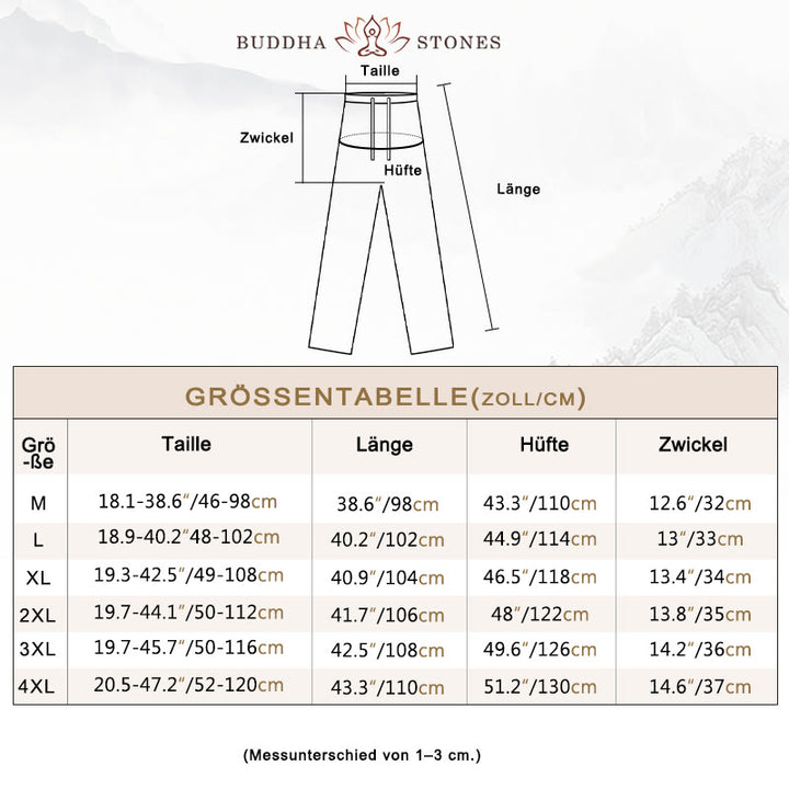 Buddha Stones Tang Froschknopf Dreiviertelärmel Hemd Weite Hose Baumwolle Leinen Herrenanzug - image 4