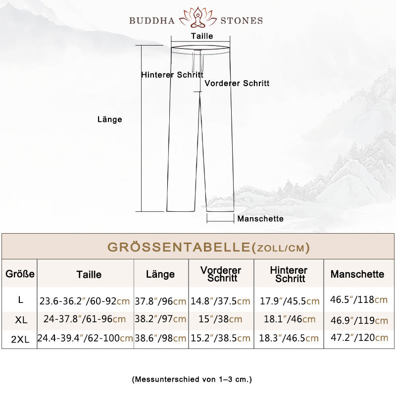 Buddha Stones Damen Hemdkleid mit Blumenstickerei und Froschknöpfen, weite Hose - image 4
