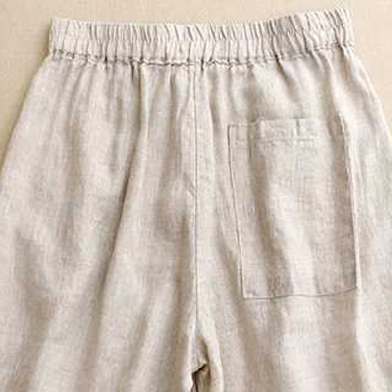 Buddha Stones Sommer Casual Solid Color Reißverschlussknopf Acrylfaser Froschknopf Damen Shorts mit Taschen - image 13