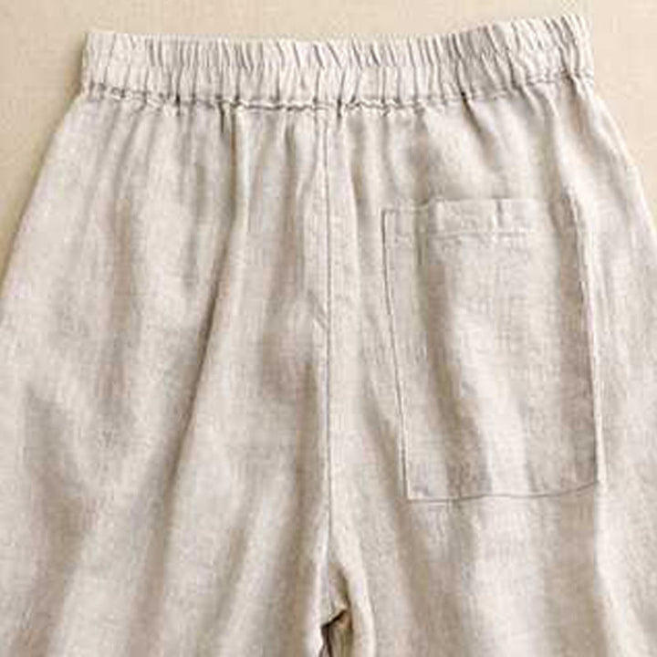 Buddha Stones Sommer Casual Solid Color Reißverschlussknopf Acrylfaser Froschknopf Damen Shorts mit Taschen - image 13
