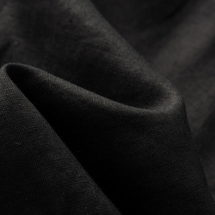 Buddha Stones Sommer Casual Plain Zipper Button Baumwolle Leinen Damen Shorts mit Taschen - image 14