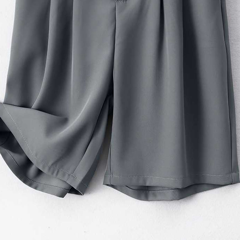 Buddha Stones Sommer Casual Reißverschluss Knopf Lose Plain Baumwolle Leinen Damen Shorts mit Taschen - image 1