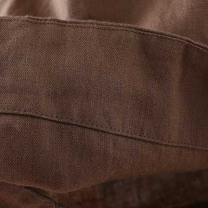 Buddha Stones Sommer Casual Solid Color Frosch Knopf Reißverschluss Knopf Acrylfaser Damen Shorts mit Taschen - image 16