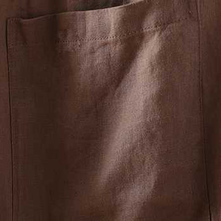 Buddha Stones Sommer Casual Solid Color Frosch Knopf Reißverschluss Knopf Acrylfaser Damen Shorts mit Taschen