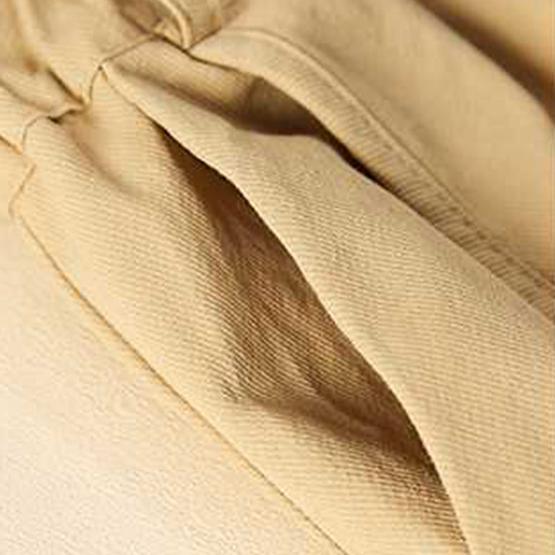 Buddha Stones Sommer Casual Loose Plain Cotton Damen Shorts mit Taschen