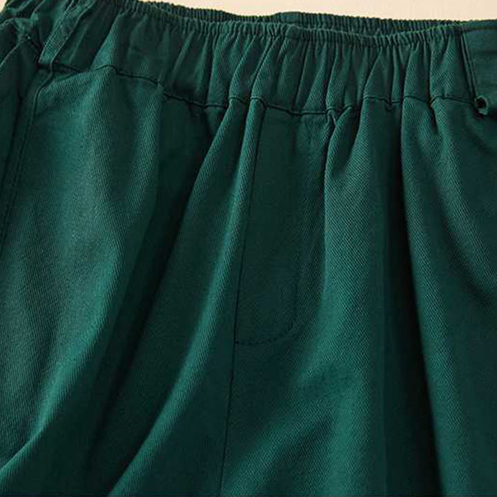 Buddha Stones Sommer Casual Loose Plain Cotton Damen Shorts mit Taschen - image 13