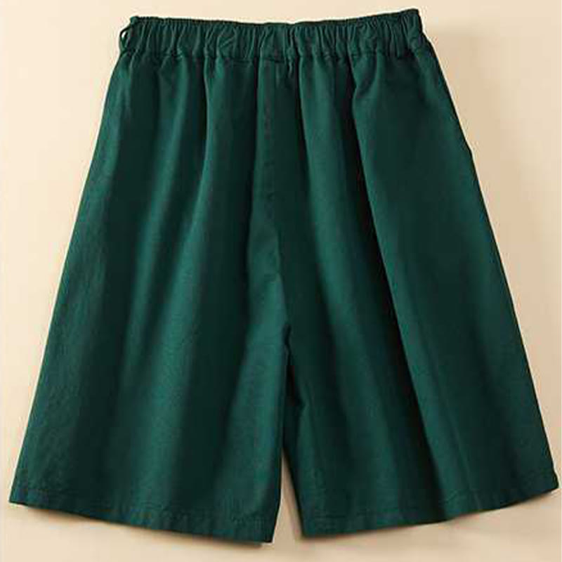 Buddha Stones Sommer Casual Loose Plain Cotton Damen Shorts mit Taschen - image 8