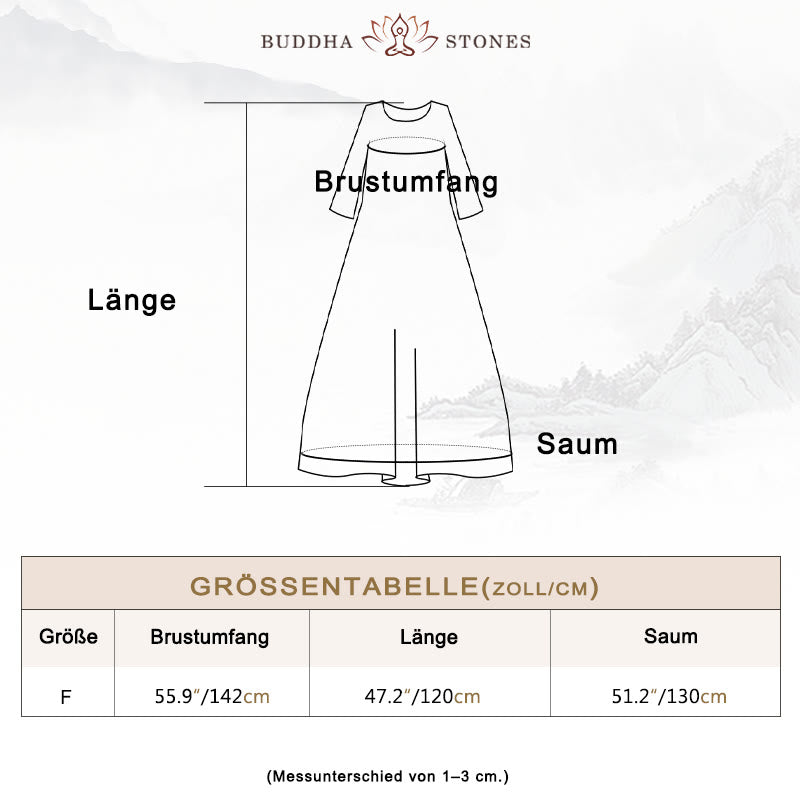 Buddha Stones – Midikleid mit bunten Grafiken, Baumwolle, halblange Ärmel, Tunikakleid mit Taschen - image 3