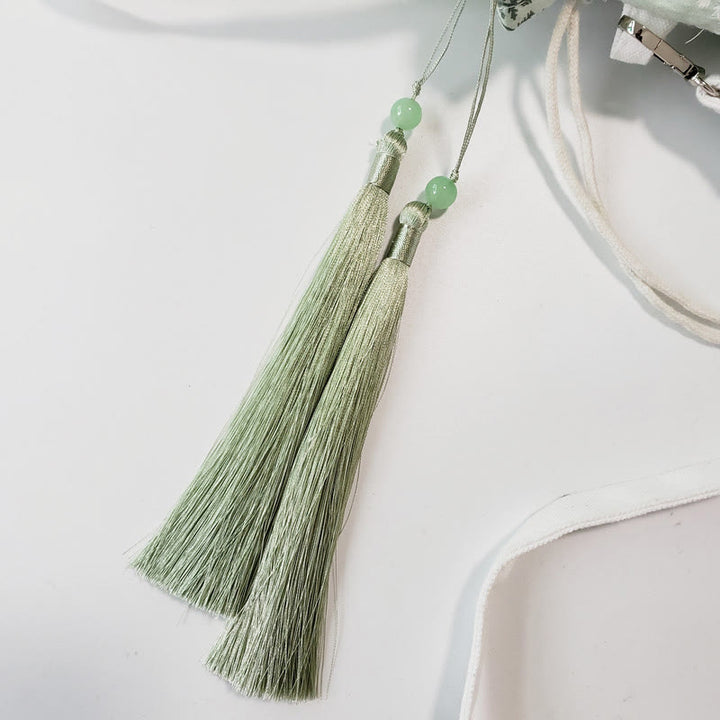 Buddha Stones, weiße Blumen, grüne Blätter, Canvas-Tragetasche, Umhängetasche, Schultertasche, Handtasche