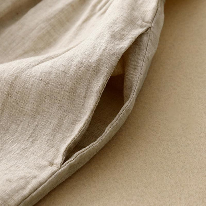 Buddha Stones Lässiges Damen-Midikleid mit kurzen Ärmeln, Schleife und Bindebändern und Taschen - image 19