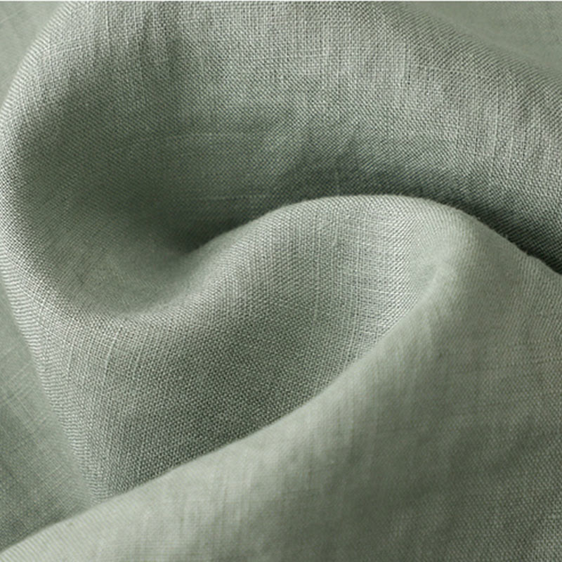 Buddha Stones Lässiges, schlichtes Damen-Midikleid mit Knopfleiste, Rundhalsausschnitt, Rüschen, Kurzarm, Baumwolle und Leinen - image 8