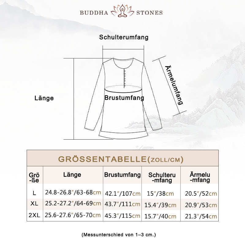 Buddha Stones Lässiges, besticktes Blumen-Rundhals-Oberteil aus Baumwolle und Leinen für Damen
