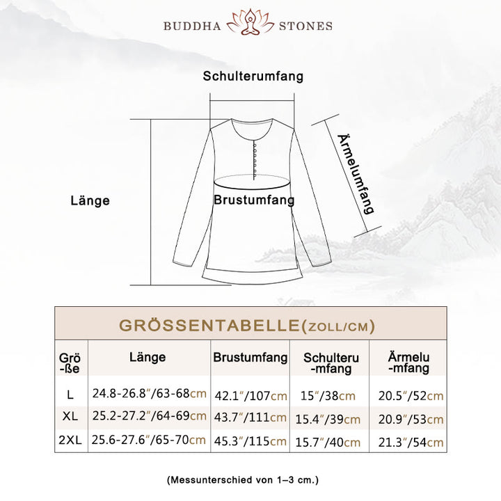 Buddha Stones Lässiges, besticktes Blumen-Rundhals-Oberteil aus Baumwolle und Leinen für Damen