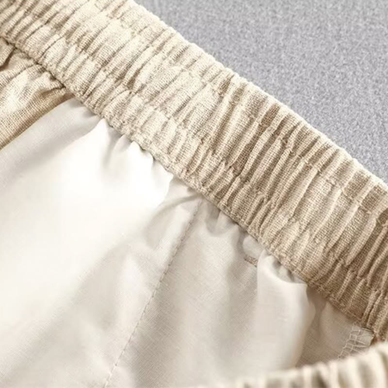 Buddha Stones Herren-Shorts aus Baumwolle mit Kordelzug und elastischer Taille und Taschen - image 17