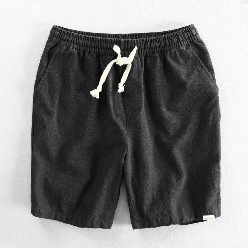 Buddha Stones Herren-Shorts aus Baumwolle mit Kordelzug und elastischer Taille und Taschen - Schwarz - US/UK/AU40, EU50 (3XL) - image 3