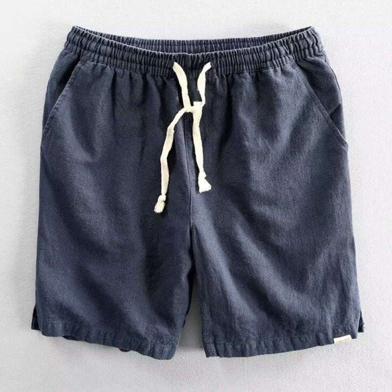 Buddha Stones Herren-Shorts aus Baumwolle mit Kordelzug und elastischer Taille und Taschen - Marine - US/ UK/AU40，EU50 (3XL) - image 8