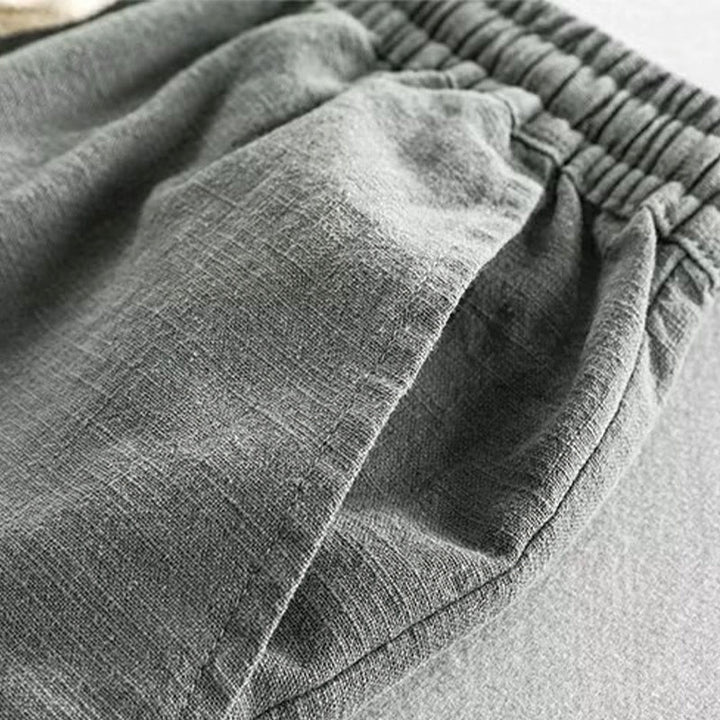 Buddha Stones Herren-Shorts aus Baumwolle mit Kordelzug und elastischer Taille und Taschen - image 2