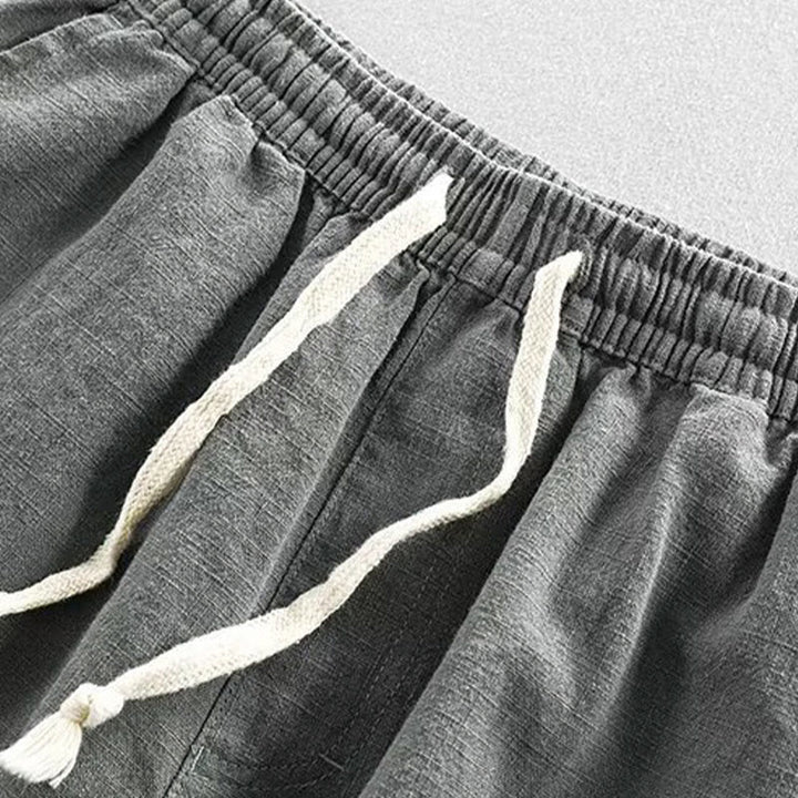 Buddha Stones Herren-Shorts aus Baumwolle mit Kordelzug und elastischer Taille und Taschen - image 1