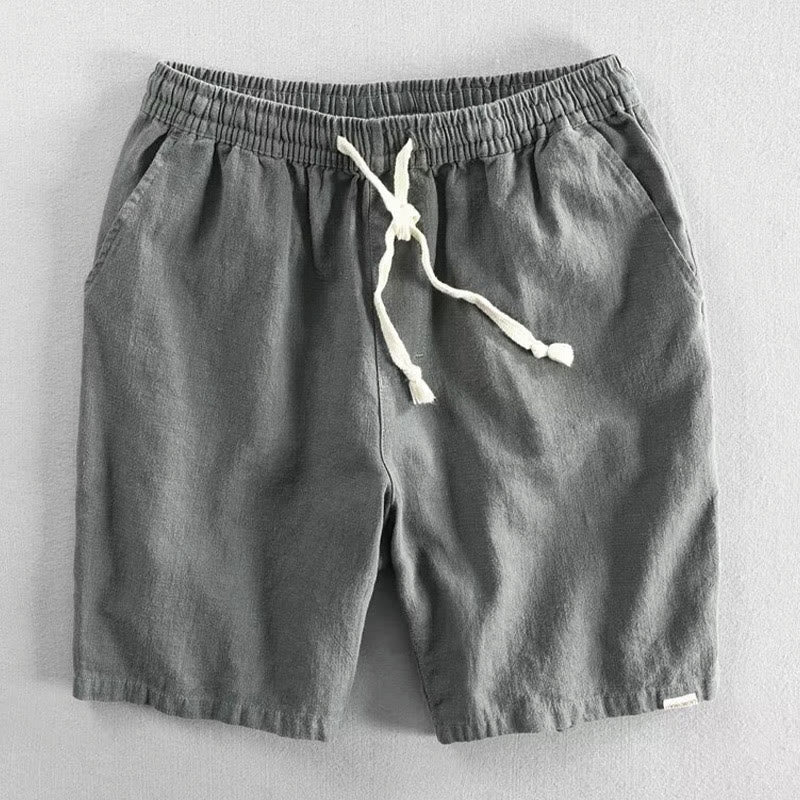 Buddha Stones Herren-Shorts aus Baumwolle mit Kordelzug und elastischer Taille und Taschen - Dunkelgrau - US/UK/AU40, EU50 (3XL) - image 0