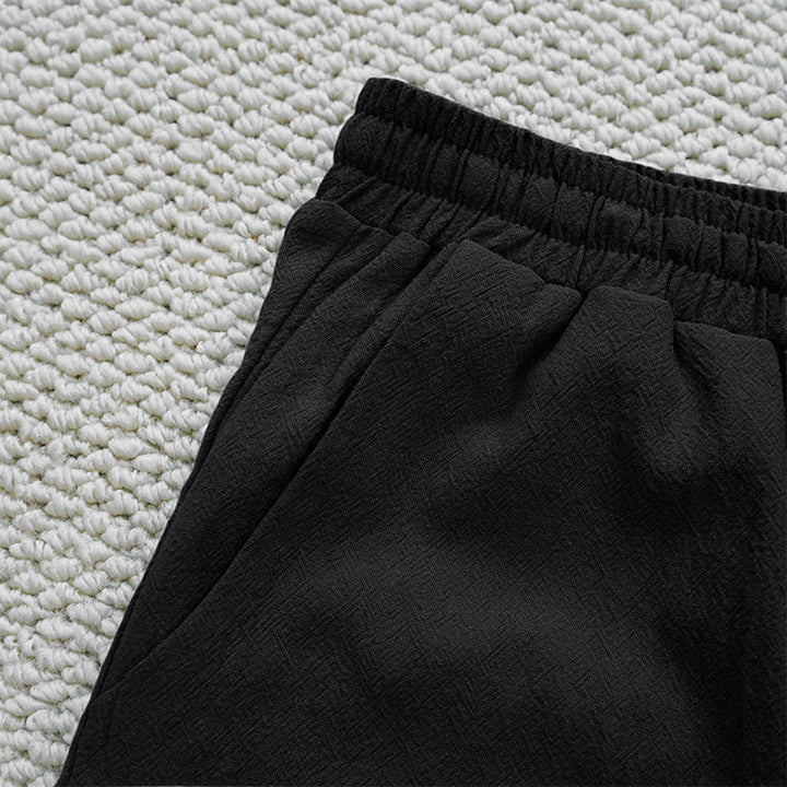 Buddha Stones Sommer-Damenhose aus Baumwolle und Leinen mit einfarbigem Spleißdesign und Taschen - image 10