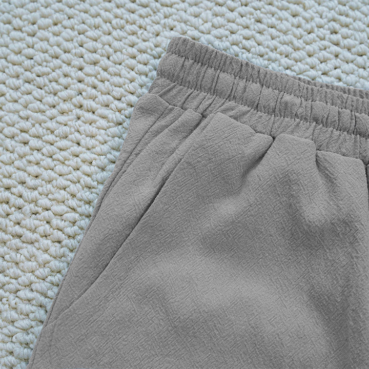 Buddha Stones Sommer-Damenhose aus Baumwolle und Leinen mit einfarbigem Spleißdesign und Taschen - image 17