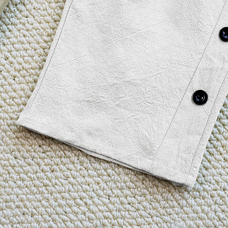 Buddha Stones Sommer-Hose aus schlichtem Patchwork-Design mit Kordelzug aus Baumwolle und Leinen für Damen mit Taschen - image 6