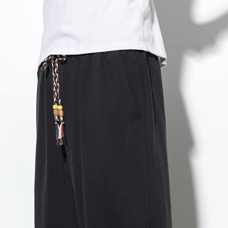 Buddha Stones Lässige Sommer-Haremshose für Herren mit Kordelzug, Länge 7-8, mit Taschen - image 28