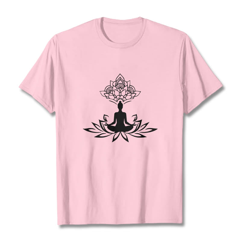 Buddha Stones ​​Lotus Blume Meditation Buddha T T-shirt - Hellrosa - 2XL - image 12